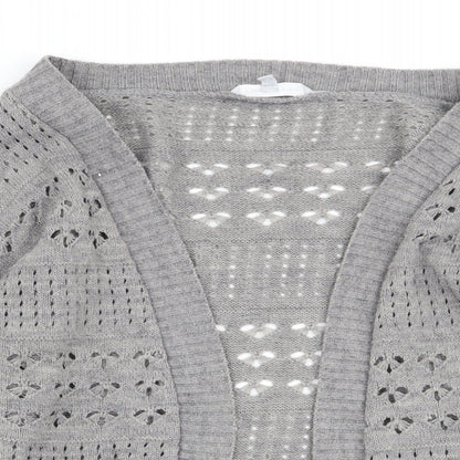 Womens UK Size 10 Red Herring Grey Cardigan Jumper