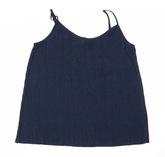 Womens UK Size 14 NEXT Blue Basic Tank