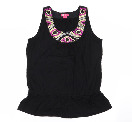 Womens UK Size 14 Monsoon Black Basic Tank