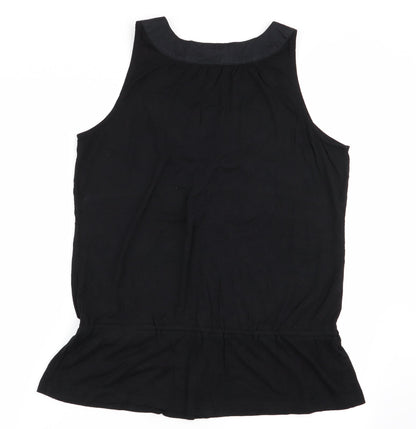 Womens UK Size 14 Monsoon Black Basic Tank