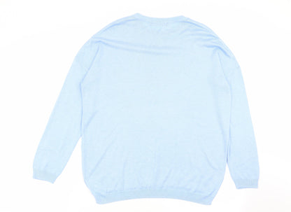 M&S Womens Blue   Pullover Jumper Size M