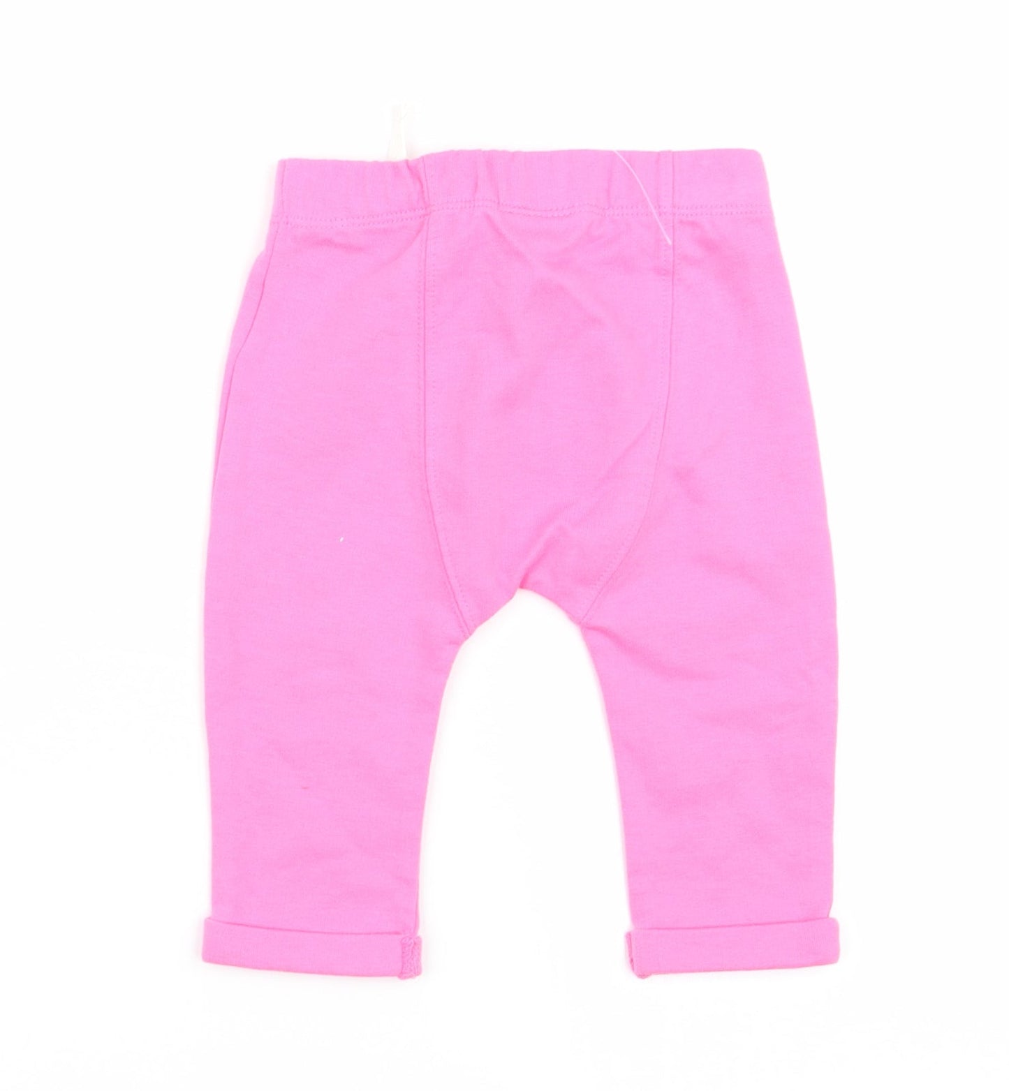 F&F Girls Pink   Capri Trousers Size 3-6 Months  - leggings
