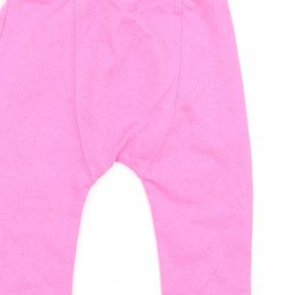 F&F Girls Pink   Capri Trousers Size 3-6 Months  - leggings