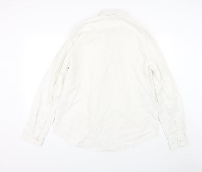 Mens UK Size XL NEXT Beige  Button-Up Long Sleeve Casual Shirt