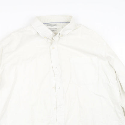 Mens UK Size XL NEXT Beige  Button-Up Long Sleeve Casual Shirt