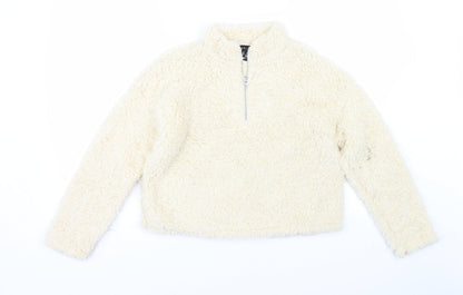 Additional front view of New Look women’s beige pullover sweatshirt, size S