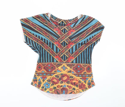 Womens UK Size L Preworn Multicoloured Basic T-Shirt