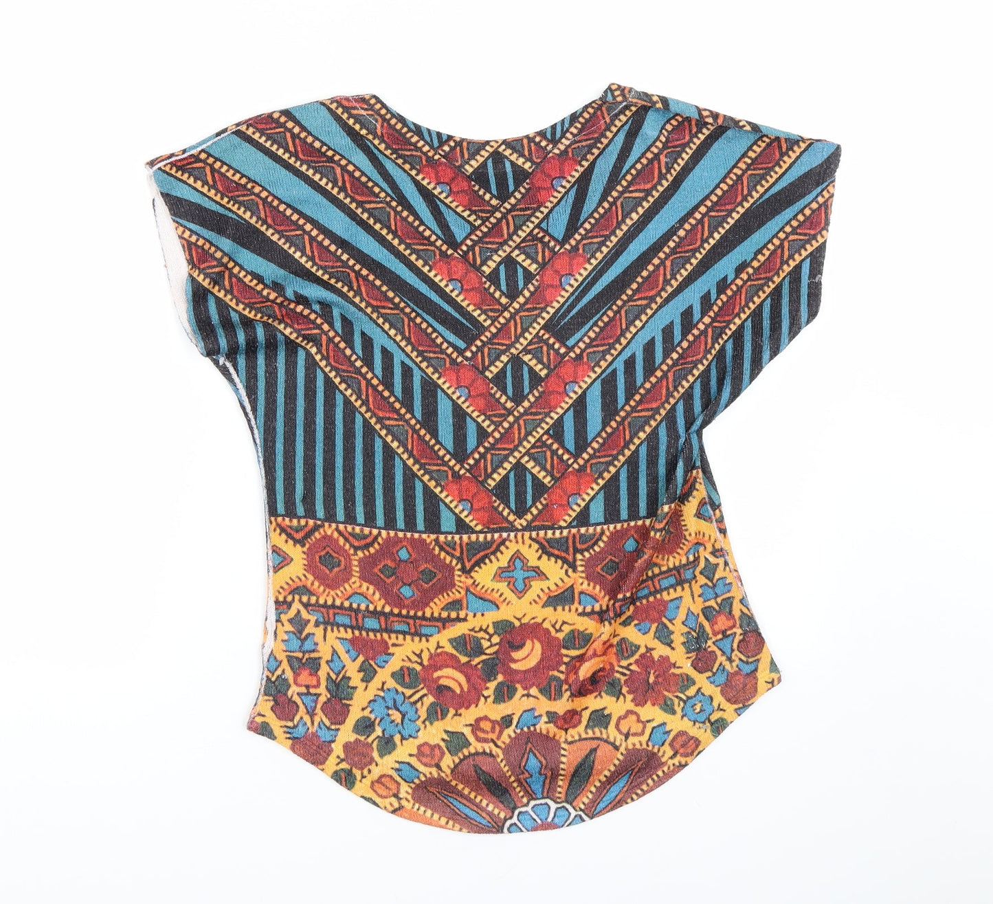 Womens UK Size L Preworn Multicoloured Basic T-Shirt