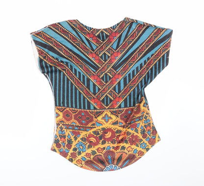 Womens UK Size L Preworn Multicoloured Basic T-Shirt
