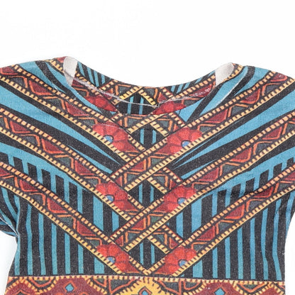 Womens UK Size L Preworn Multicoloured Basic T-Shirt