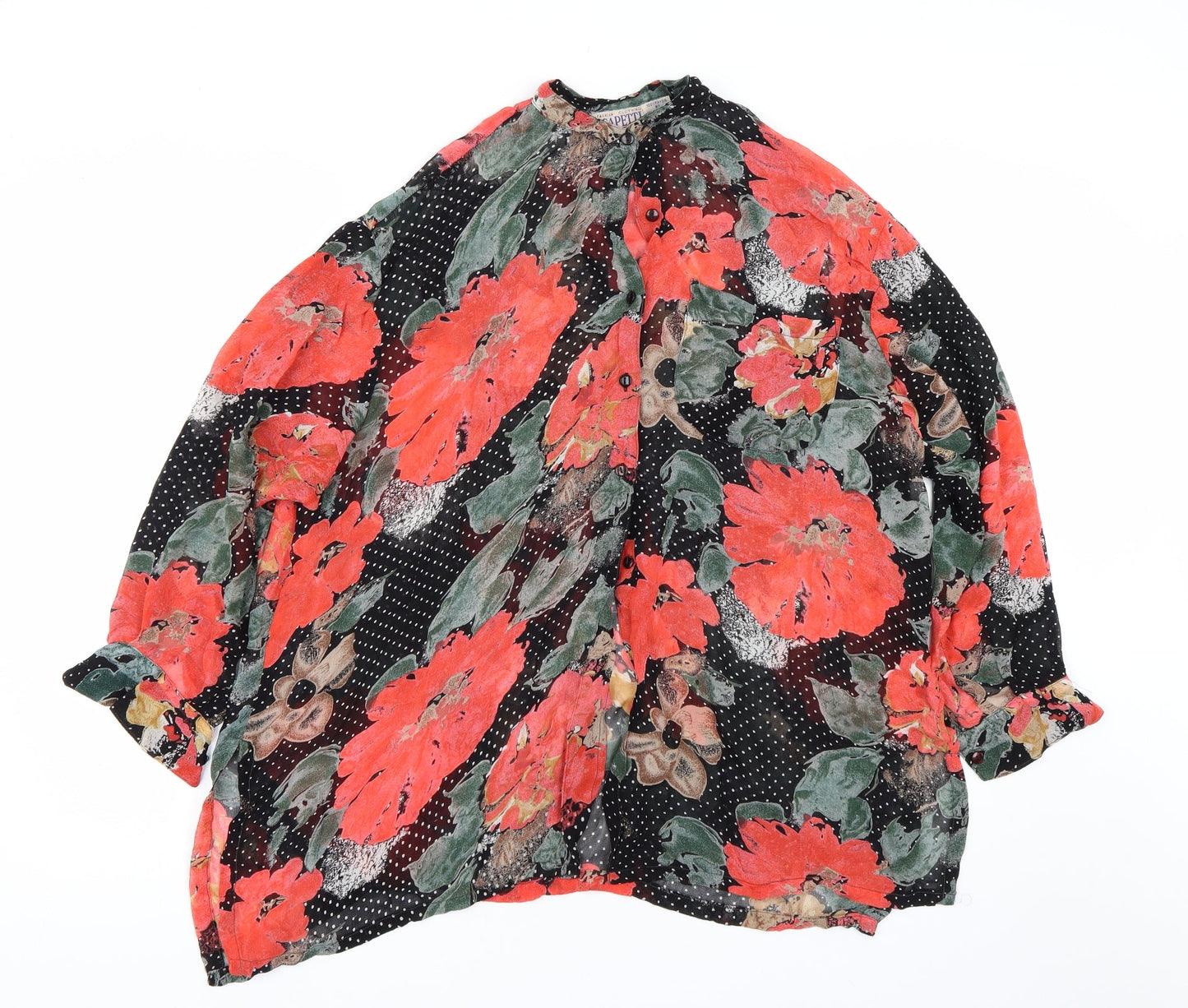 Scapetti Womens Multicoloured Floral  Basic Button-Up Size XL