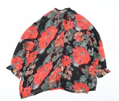 Scapetti Womens Multicoloured Floral  Basic Button-Up Size XL