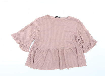 Womens UK Size S Shien Pink Basic T-Shirt