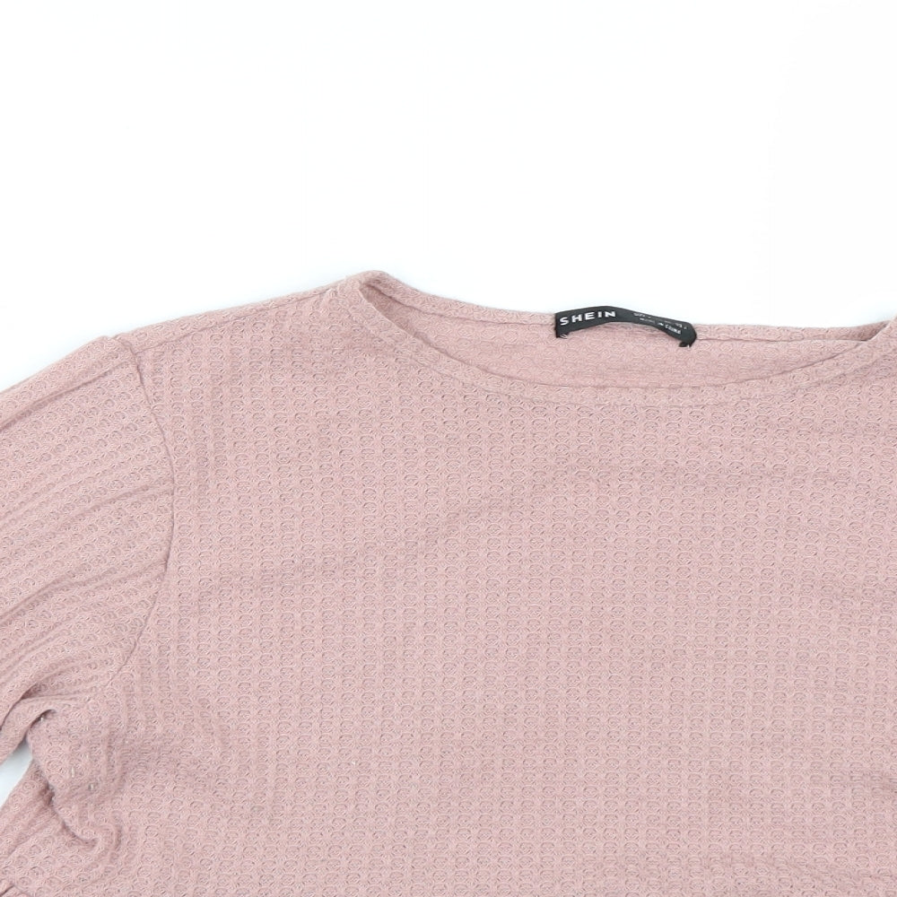 Womens UK Size S Shien Pink Basic T-Shirt