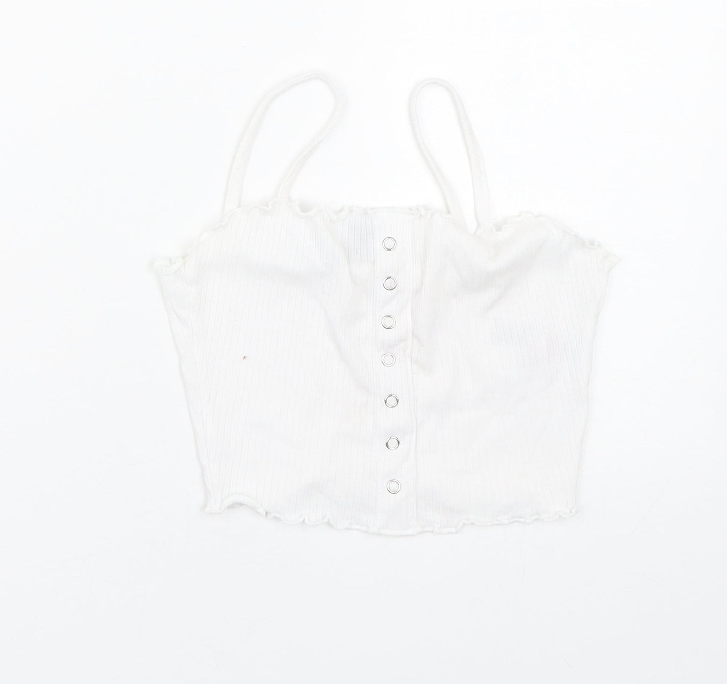 Primark Womens White   Cropped Tank Size 6