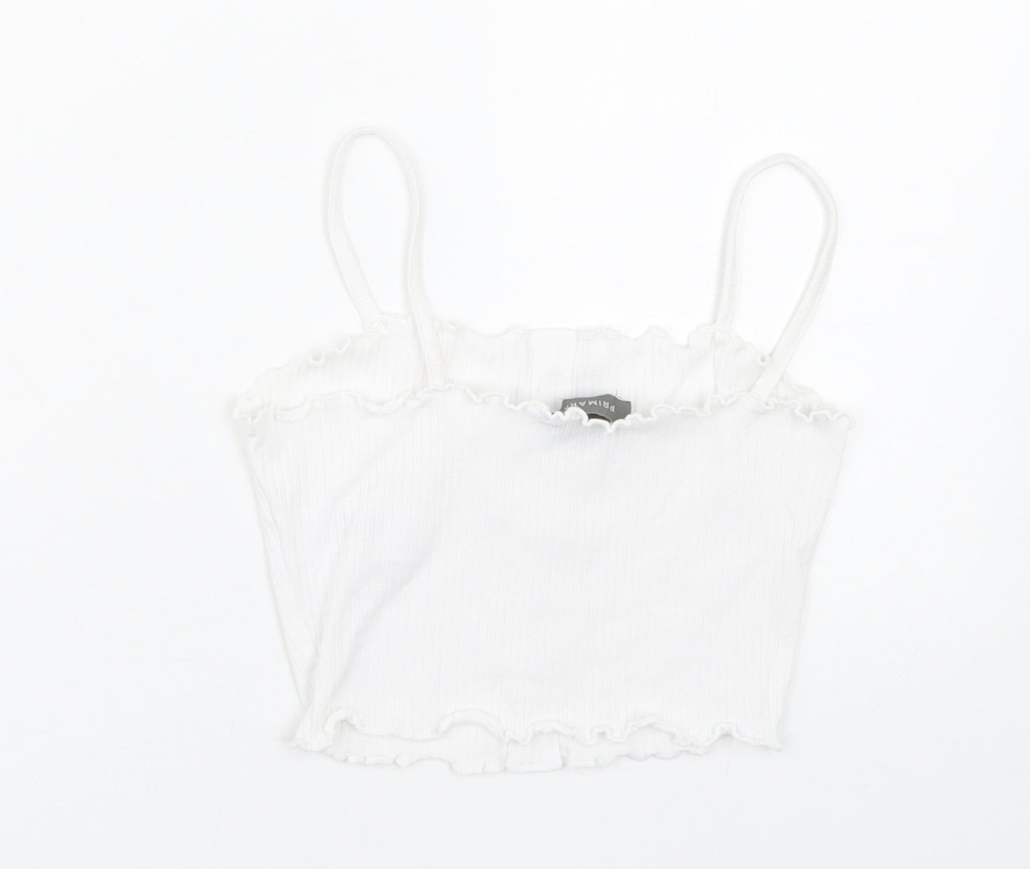 Primark Womens White   Cropped Tank Size 6