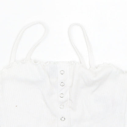 Primark Womens White   Cropped Tank Size 6