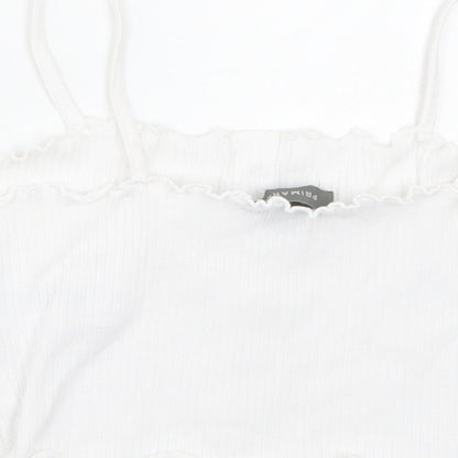 Primark Womens White   Cropped Tank Size 6