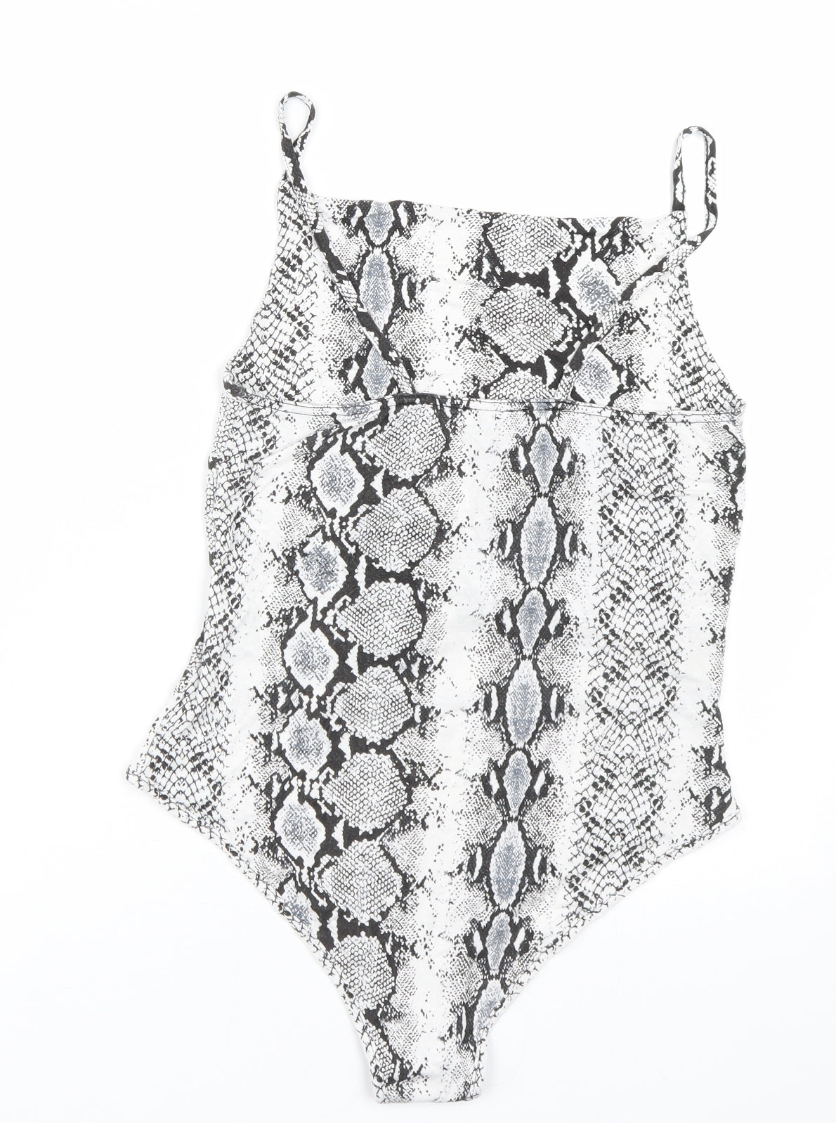 New Look Womens White Animal Print  Catsuit One-Piece Size 12