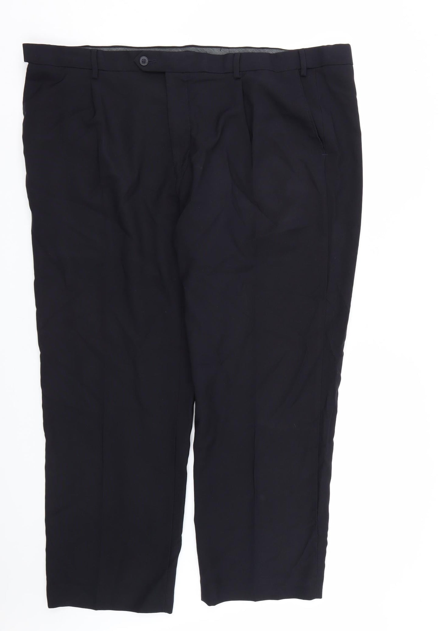 Womens UK Size 44 M&S Regular Fit  Blue Trousers