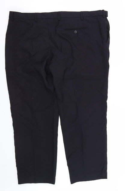 Womens UK Size 44 M&S Regular Fit  Blue Trousers