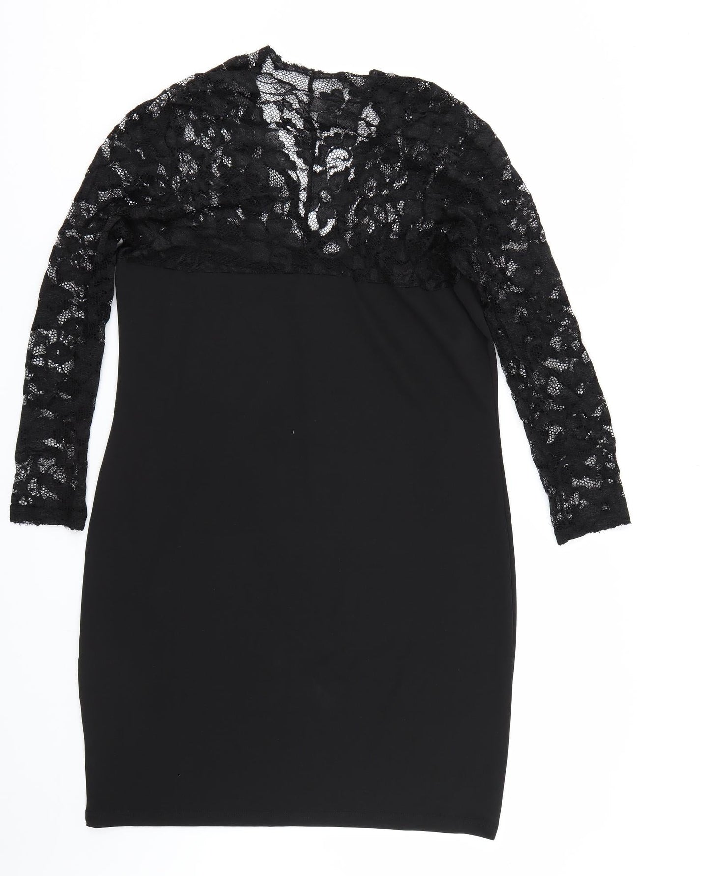 Elite99 Womens Black Floral  T-Shirt Dress  Size M