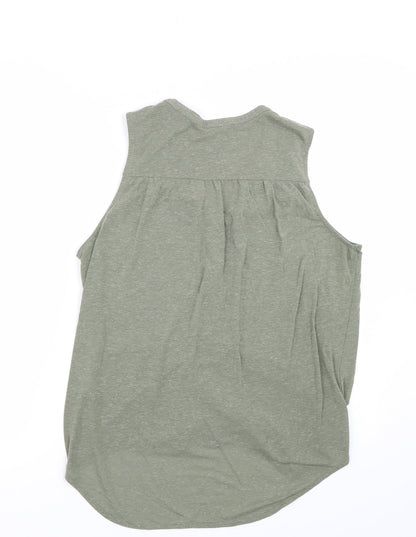 Womens UK Size M H&M Green Basic Tank
