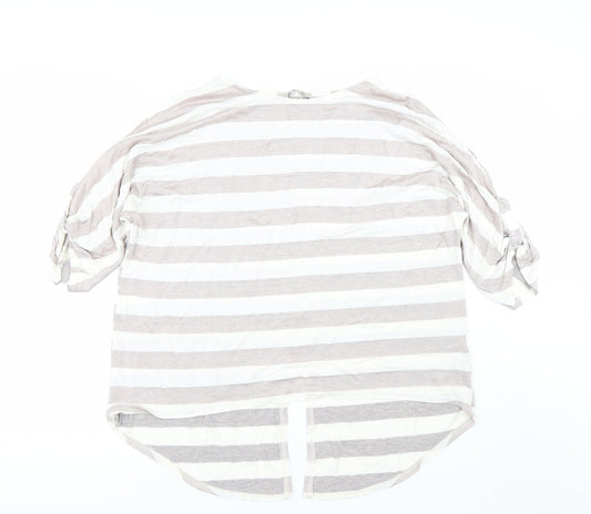 George Womens Pink Striped  Basic T-Shirt Size 12