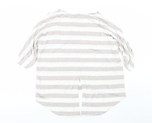 George Womens Pink Striped  Basic T-Shirt Size 12