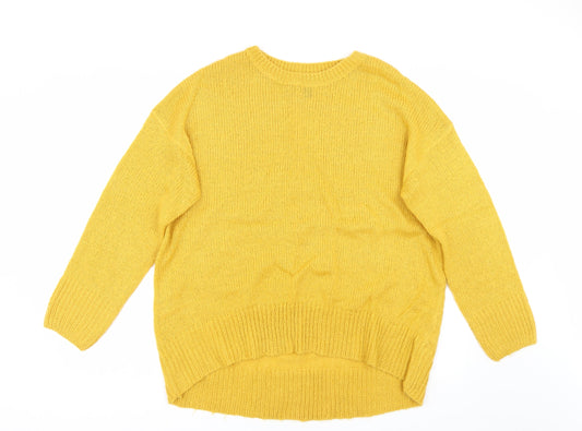 Womens UK Size L New Look Yellow Pullover Jumper