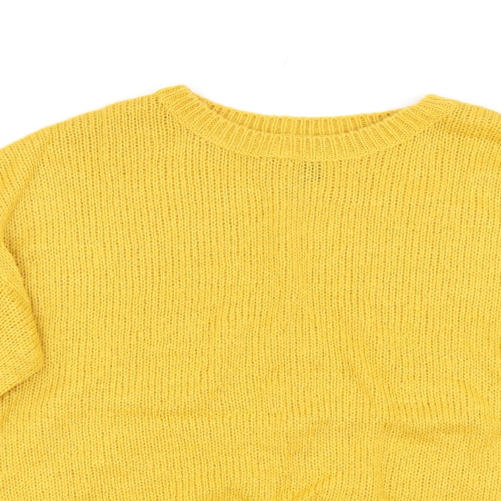 Womens UK Size L New Look Yellow Pullover Jumper