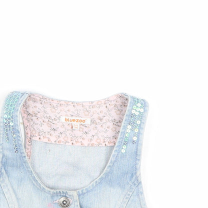 Bluezoo Girls Blue  Denim Basic Tank Size 5-6 Years