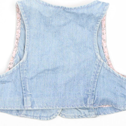 Bluezoo Girls Blue  Denim Basic Tank Size 5-6 Years