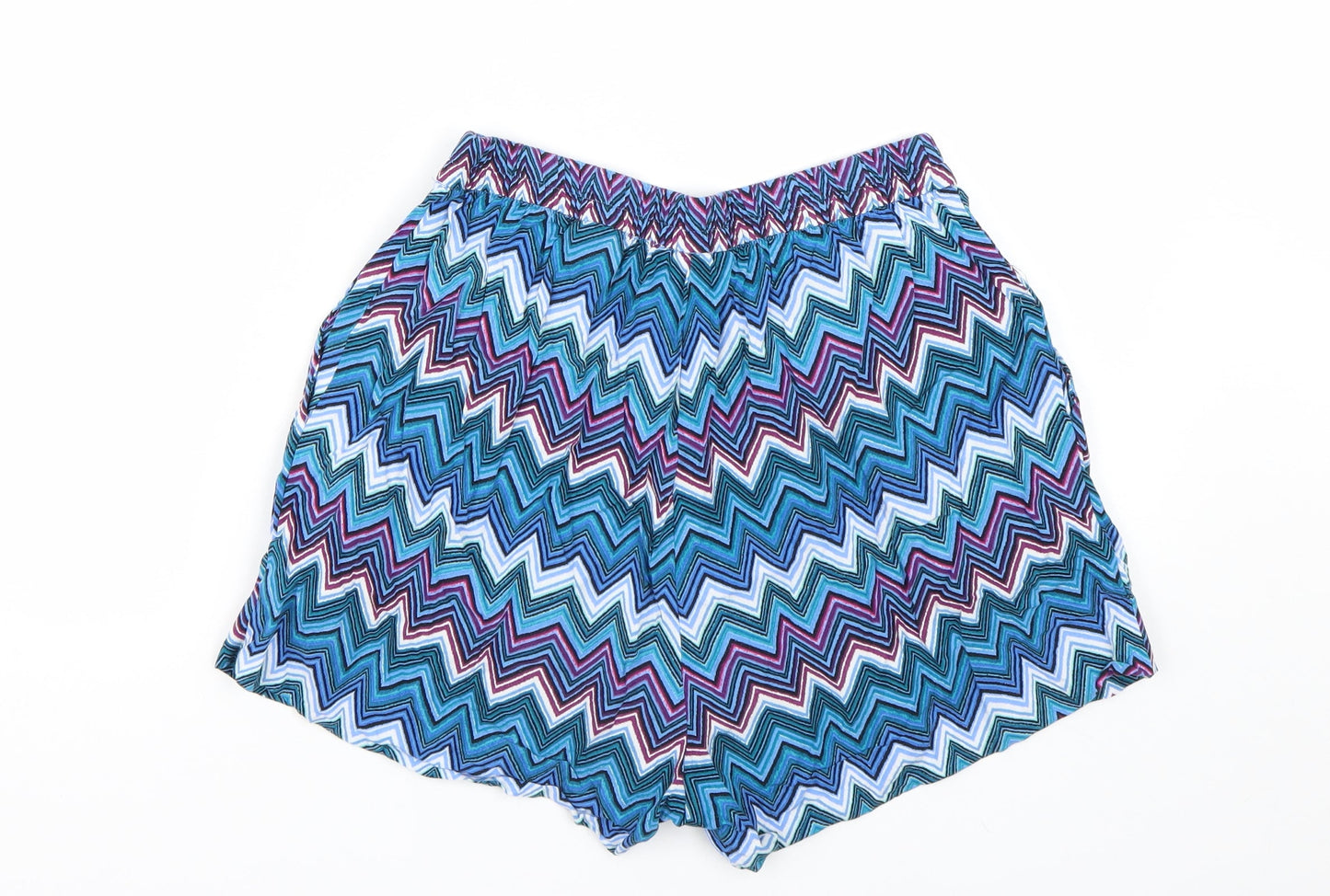 H&M Womens Blue Striped  Sailor Shorts Size 8