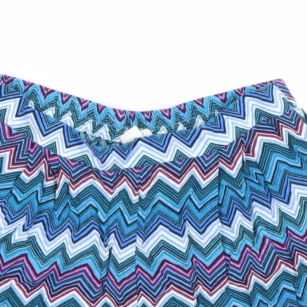 H&M Womens Blue Striped  Sailor Shorts Size 8