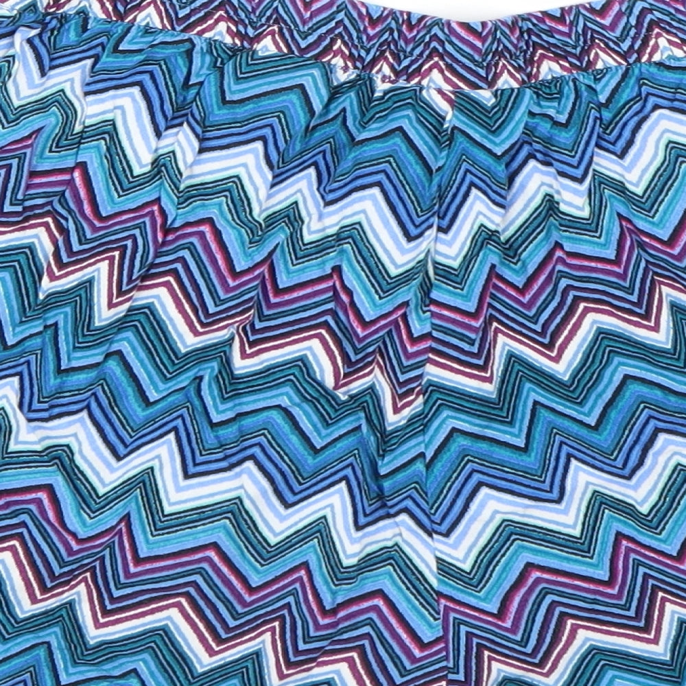 H&M Womens Blue Striped  Sailor Shorts Size 8