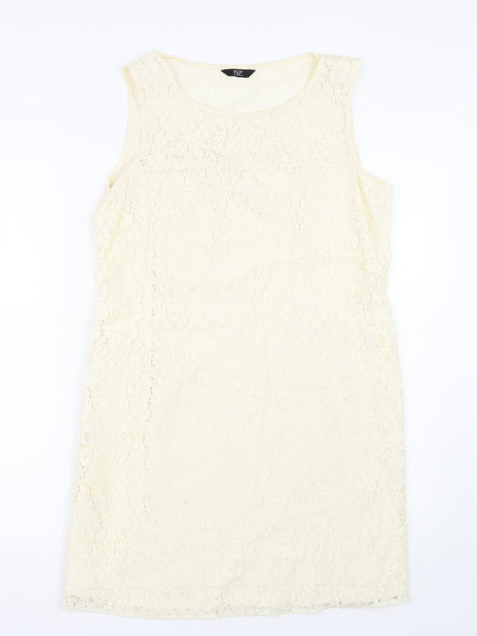 F&F Womens Beige Fair Isle  Tank Dress  Size 16