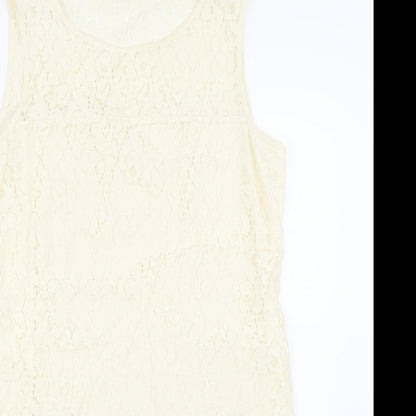 F&F Womens Beige Fair Isle  Tank Dress  Size 16