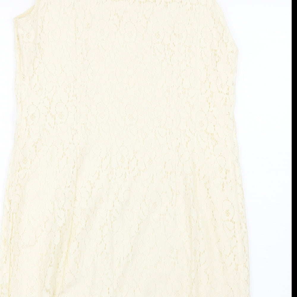 F&F Womens Beige Fair Isle  Tank Dress  Size 16