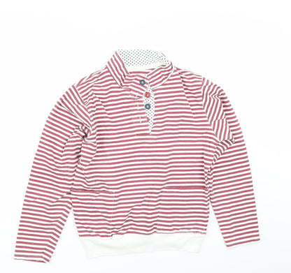 Original Essentials Womens Red Striped  Pullover Jumper Size S