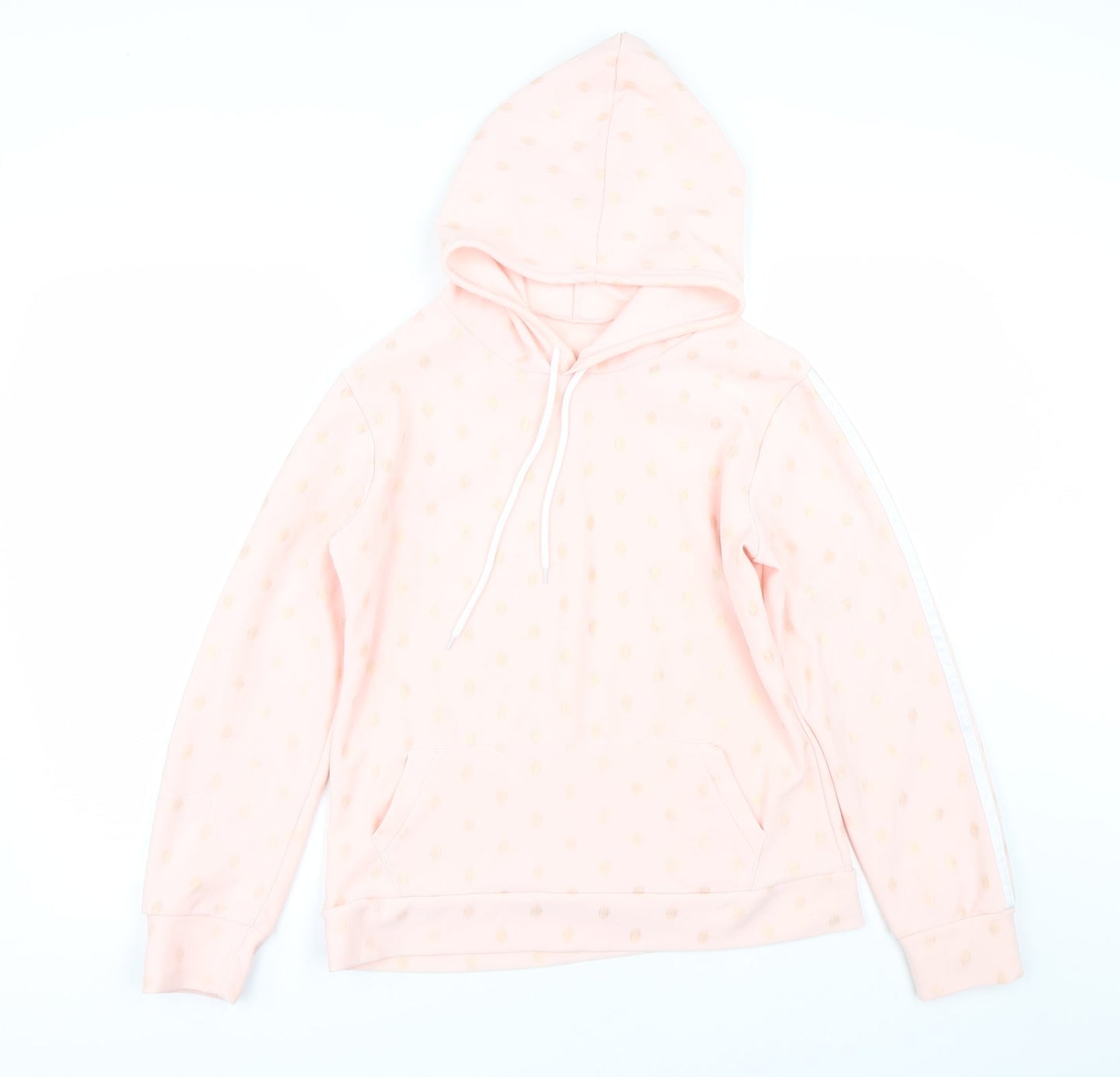 Preworn Womens Pink Polka Dot  Pullover Hoodie Size M