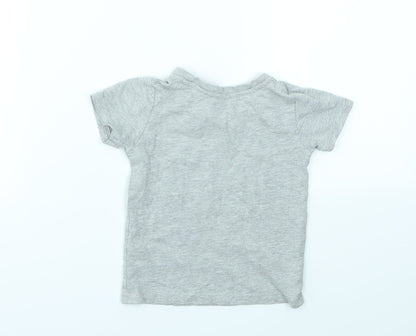 Primark Boys Grey Geometric  Basic T-Shirt Size 12-18 Months