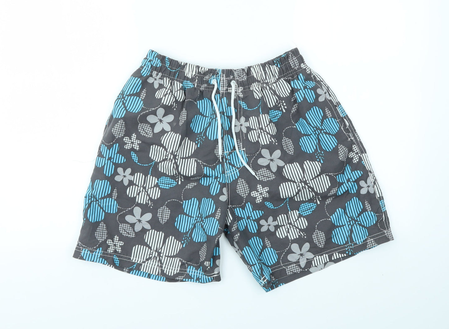 ACTIVE  Mens Multicoloured Floral  Sweat Shorts Size S - stretch waistband