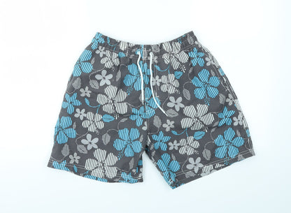 ACTIVE  Mens Multicoloured Floral  Sweat Shorts Size S - stretch waistband