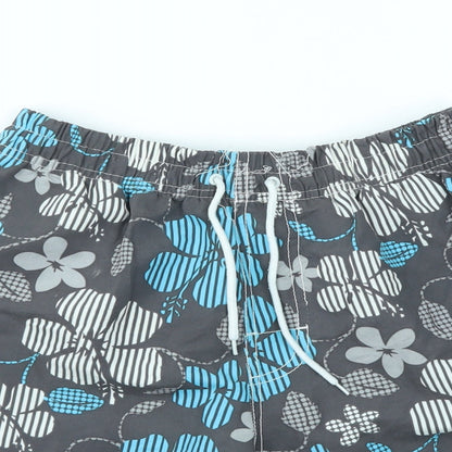 ACTIVE  Mens Multicoloured Floral  Sweat Shorts Size S - stretch waistband