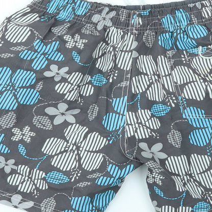 ACTIVE  Mens Multicoloured Floral  Sweat Shorts Size S - stretch waistband