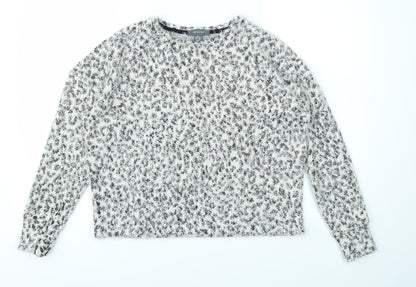 Primark Womens Ivory Geometric  Pullover Jumper Size XS