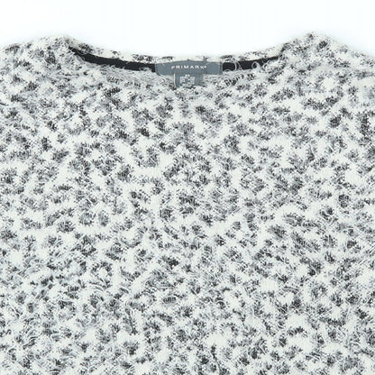 Primark Womens Ivory Geometric  Pullover Jumper Size XS