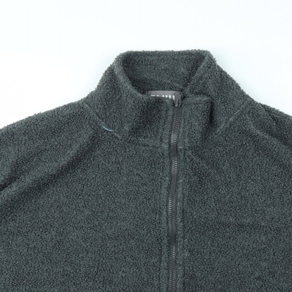 Womens UK Size 12 Fluid Blue Full Zip Jumper