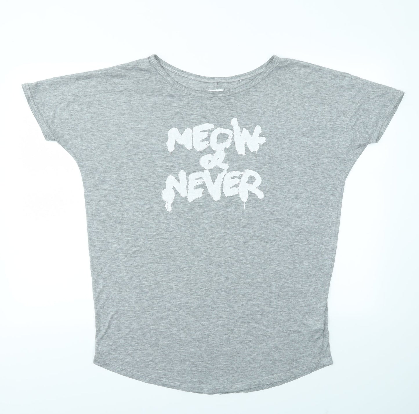 Womens UK Size 8 NEXT Grey Basic T-Shirt